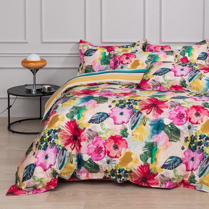 Colorful Floral Bedding Ensemble